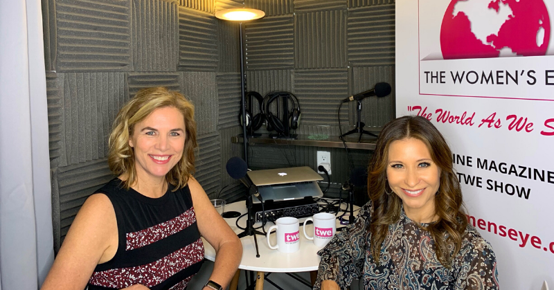 TWE Podcast Host Catherine Anaya with Karen Shell in the studio