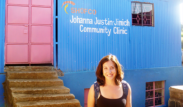 Jessica Posner at new health center, Kenya