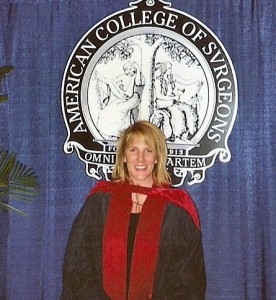 Dr. Kathy Magliato, top cardio surgeon, at her induction into the American College of Surgeons