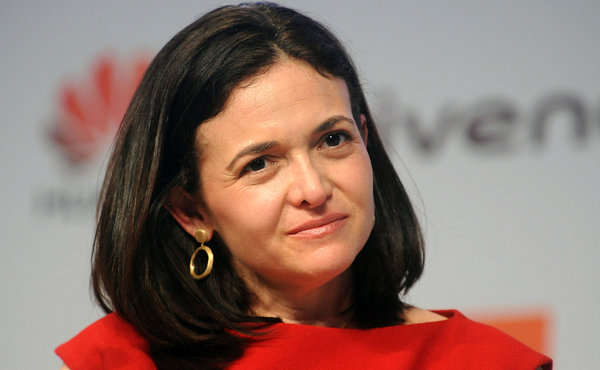 Sheryl Sandberg speaking at Harvard Business School