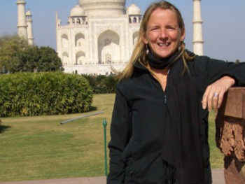 Photo of Beth Whitman at the Taj Mahal for TWE Interview