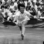 Billie Jean King at Wimbledon: on Title IX Anniversary--Photo: Alamy