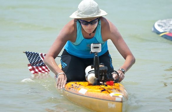 Cynthia Aguilar attempting to paddle from Cuba to Florida