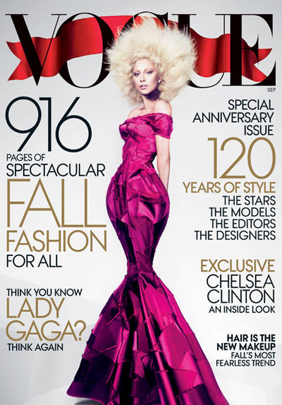 Lady Gaga on Cover of Sept. Vogue/Photos: Mert Alas, marcus Piggott