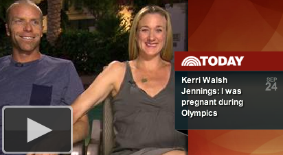 Gold Medalist Kery Walsh Jennings announces she was pregnant while winning the Gold Medal in Beach Volleyball