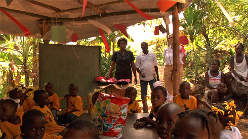 Rose-Marie Chierici Visits Mobile Classroom in Borgne, Haiti/Photo: Martina Rawdan