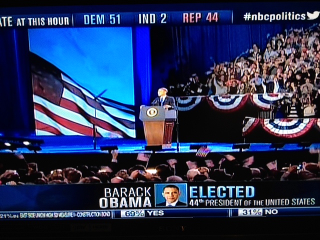 Barack Obama Making Acceptance Speech 11/6/12 | Photo:  NBC News