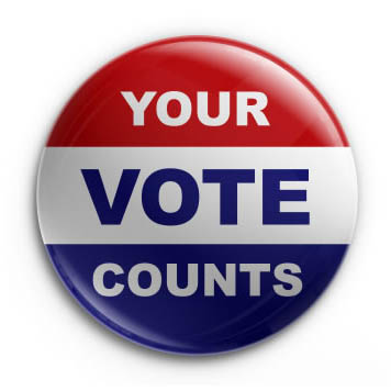 Vote: Your Vote Counts button