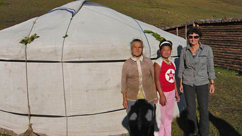 Martina, Nasa, foster grandma at a yurt, Mongolia