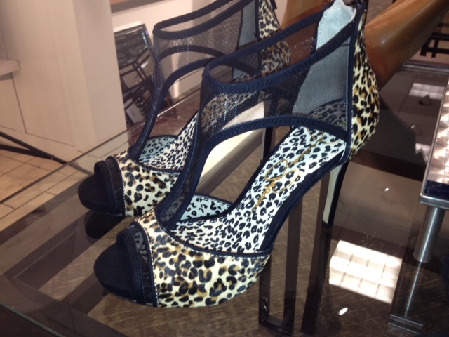 Mesh and tiger print heels by Jessica Simpson