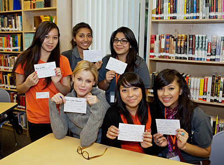 Step Up teens with Julie Bowen from "Modern Family"