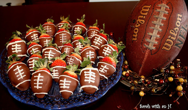 chocolate covered footballs for POW/ The Women's Eye
