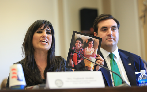 Naghmeh Abedini testifying on March 15, 2013 before the U.S. House of Representatives Human Rights Commission