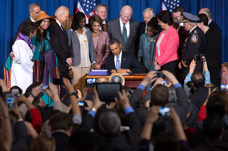 President Obama signs expanded VAWA Act/3-7-13--twitter/whitehouse photo