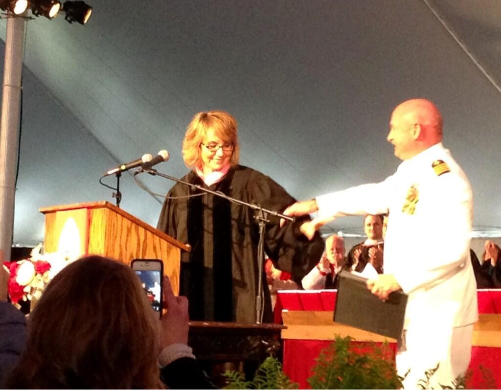 Gabby Giffords and Mark Kelly at Bard Graduation, May 25, 201/Bard Twitter