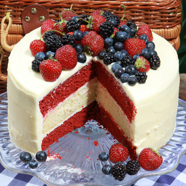Glorious Red, White and Blue Cake