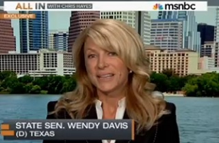 Wendy Davis, MSNBC