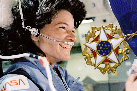 Sally Ride becomes first American woman to fly in space 6/18/83/NASA