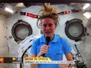 Karen Nyberg at International Space Station/CBS Screenshot