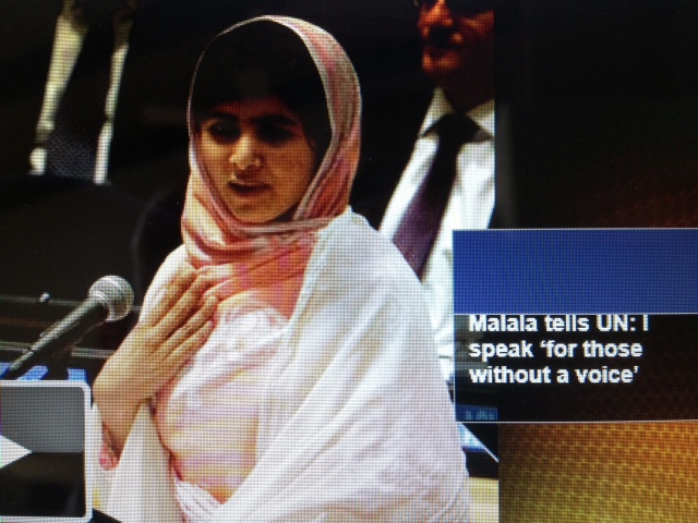 Malala Yousafzai speaks before United Nations 7/12/13--Screenshot