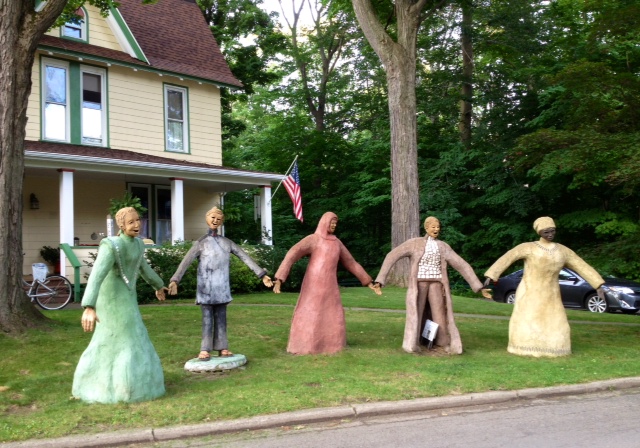 Kirsten Engstrom's United We Stand Sculptures at Chautauqua, New York