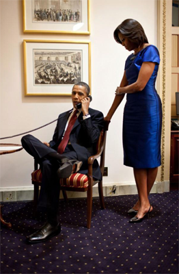 President Obama calling John Buchanan with the news