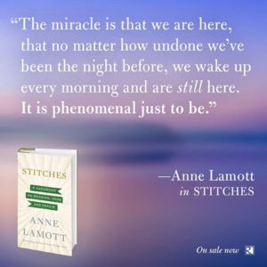 Anne Lamott ad for Stitches