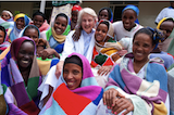 Dr. Catherine Hamlin, co-founder of Addis Ababa Fistula Hospital in Ethiopia, with some of her patients