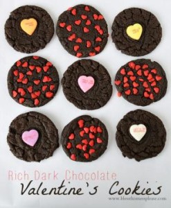 Dark Chocolate Valentine's Cookies by blessthismessplease.com