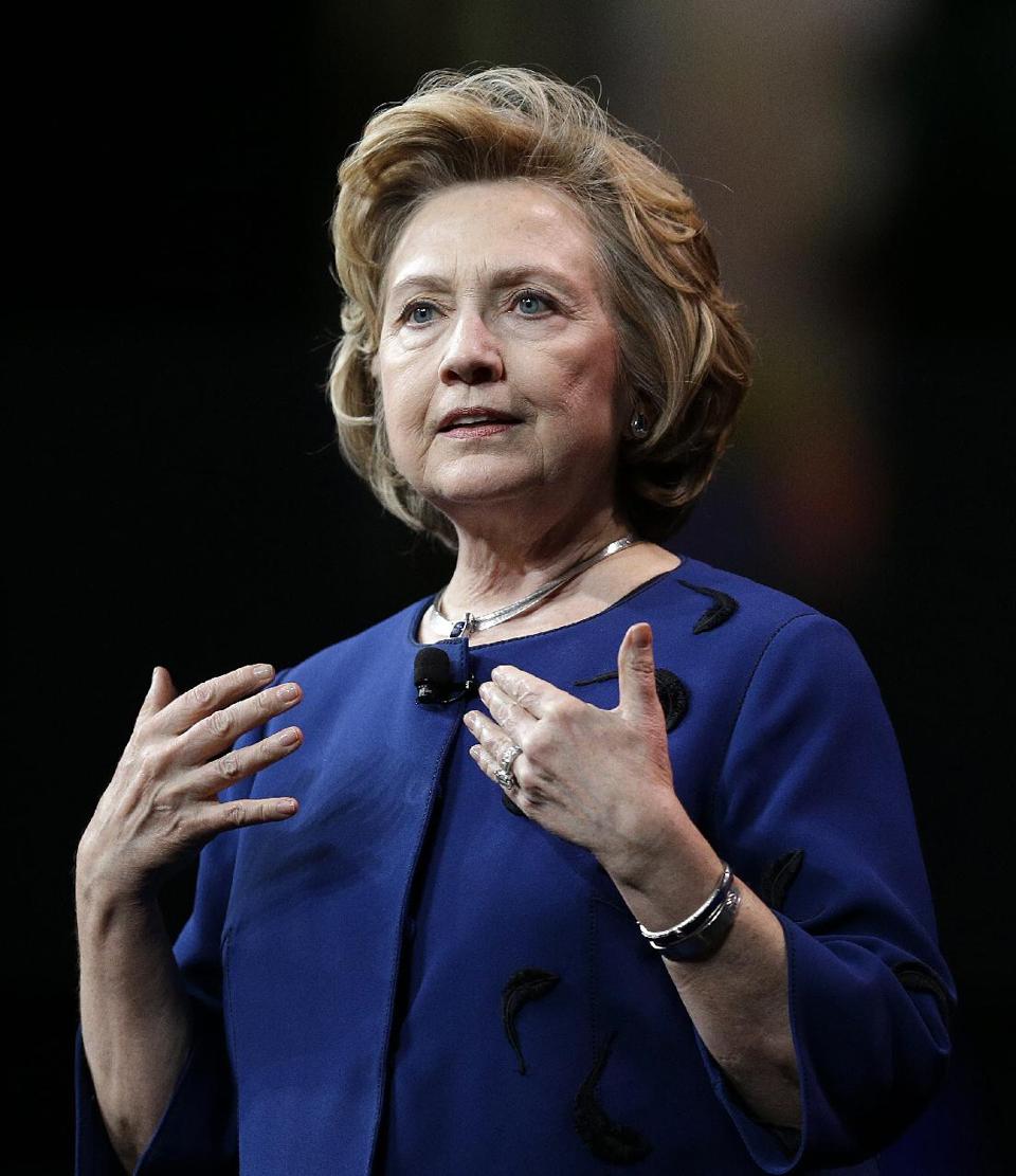 Hillary Clinton Speaking in San Fran/AP File Photo--Ben Margot