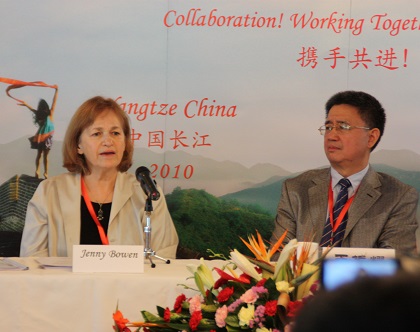 Jenny Bowen and Min of Civil Affairs Dir General Wang, 2010