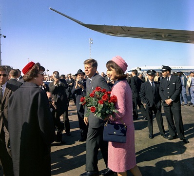 President Kennedy and Jackie arrive Dallas 11/63--Photo from The Pink Suit Publisher to TWE