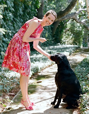 Hollye Jacobs, author The Silver LIning, with dog Buzz/Photo: Elizabeth Messina