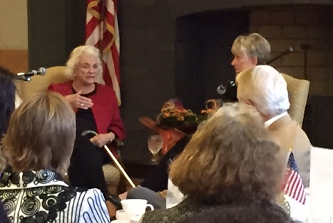 Justices Sandra Day o'Connor and Ruth McGregor at Empowerment Luncheon 1/13/15 Phoenix YWCA/Photo: P. Burke