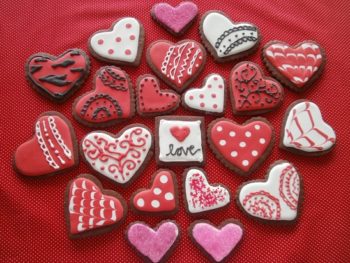 Valentines Red Cut Out Cookies