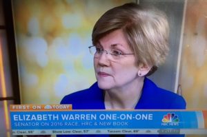Elizabeth Warren on TODAY Show 3/31/15--Photo: TODAY Screenshot
