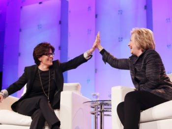 Hillary Clinton and Kara Swisher at Lead on Conference Silicon Valley, Feb. 24, 2015--Getty Photo