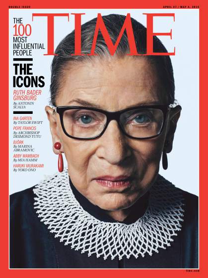 Ruth Bader Ginsburg TIME cover/Photo: Sebastian Kim