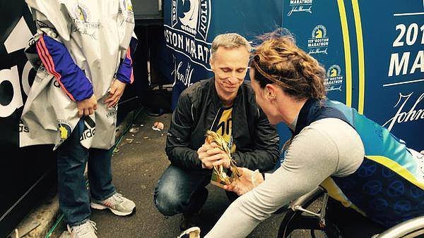 Tatyana McFadden at Boston Marathon/Photo: Twitter user dhausleon7