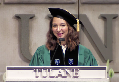 Maya Rudolph giving commencement speech at Tulane/NYTimes article
