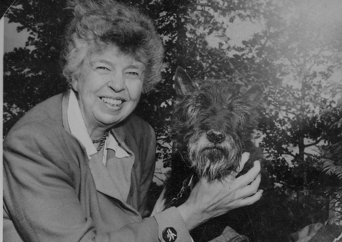 Eleanor Roosevelt with Fala/1951/Photo: National Archives, Wikipedia