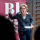 Sandi Toksvig speaking at WE gathering in Britain/Photo: Andrew Testa for The NY Times