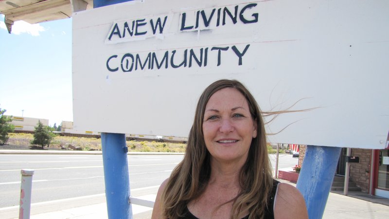 Lori Barlow, founder of ANEW Living Community for the rural homeless in Flagstaff/Photo: Laurel Morales/KJZZ