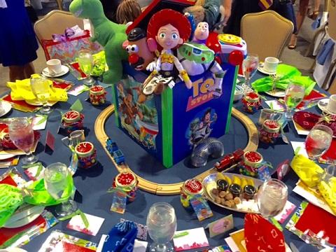 Lauren Daniels HEAL Fairytale Tea's Toy Story table/Photo: P. Burke