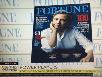 Fortune Mag cover on 50 most powerful women in business/Photo: CBS Screenshot