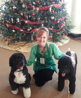Coleen Christian Burke with Sunny and Bo a White House/Photo: Coleen Christian Burke