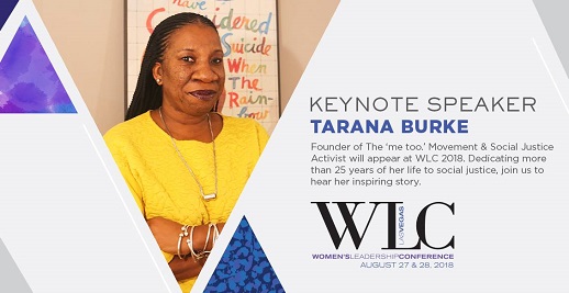 Tarana Burke promo for Women's Leadership Conference, Las Vegas, Aug. 2018/Photo: Courtesy WLC