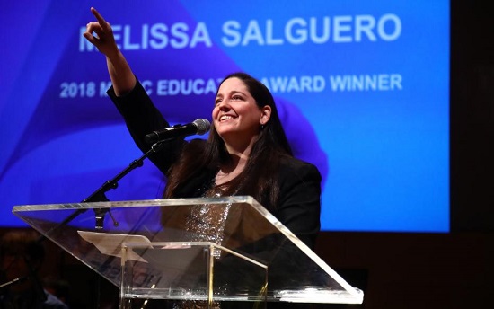 Melissa Salguero, award-winning music teacher in South Bronx//Photo: The Grammy Museum