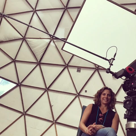Stacey Reiss filming Day 1 in geodesic dome/Synergia Ranch for Spaceship Earth/Photo Courtesy Stacey Reiss