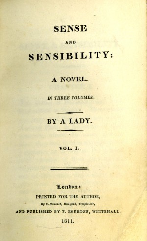 Title page from the original 1911 edition of Sense and Sensibility by Jane Austen/Wikipedia Commons